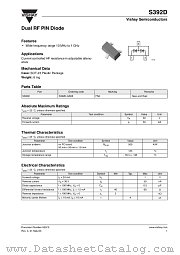 S392D datasheet pdf Vishay