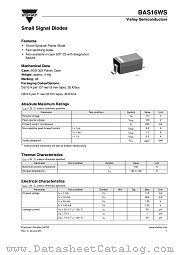 BAS16WS datasheet pdf Vishay