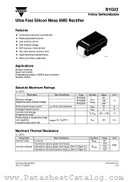 BYG22 datasheet pdf Vishay