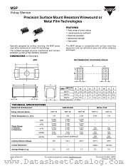 MSP SERIES datasheet pdf Vishay