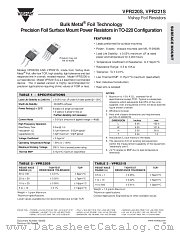 VPR220S datasheet pdf Vishay