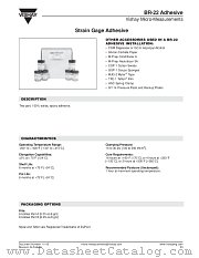 BR-22 ADHESIVE datasheet pdf Vishay