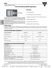 CBA datasheet pdf Vishay