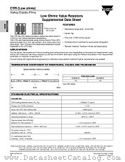 CTR (LOW OHMIC) datasheet pdf Vishay