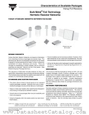 FOIL - HERMETIC RESISTOR NETWORK datasheet pdf Vishay