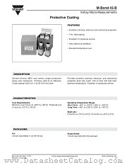 M-BOND 43-B datasheet pdf Vishay