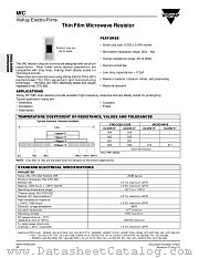 MIC datasheet pdf Vishay