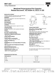 MKP 1837 datasheet pdf Vishay