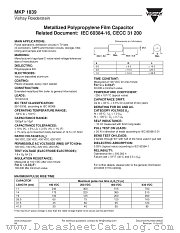 MKP 1839 datasheet pdf Vishay