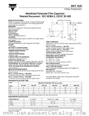 MKT 1820 datasheet pdf Vishay