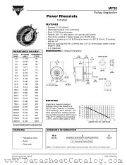 RHEOSTATS - MP30 (150W) datasheet pdf Vishay