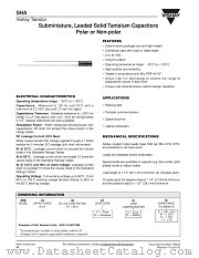 SHA datasheet pdf Vishay