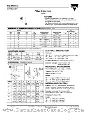 TE, TD datasheet pdf Vishay