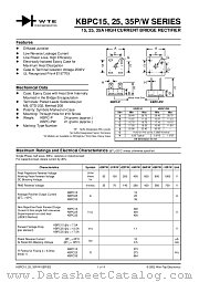 KBPC3502PW datasheet pdf Won-Top Electronics