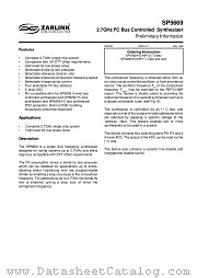 SP5669 datasheet pdf Zarlink Semiconductor