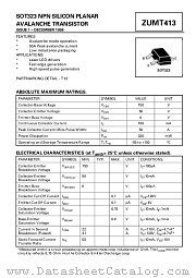 ZUMT413 datasheet pdf Zetex Semiconductors