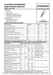 ZVN4206AV datasheet pdf Zetex Semiconductors