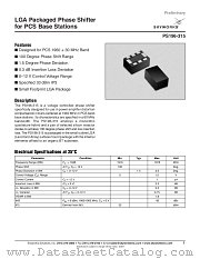 PS196-315 datasheet pdf Skyworks Solutions