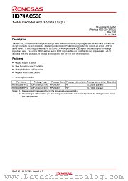 HD74AC538 datasheet pdf Renesas