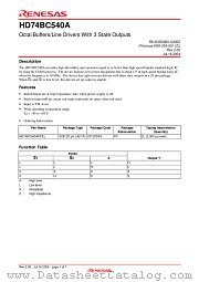 HD74BC540A datasheet pdf Renesas