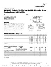 AV104-12 datasheet pdf Skyworks Solutions