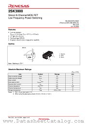 2SK3000 datasheet pdf Renesas