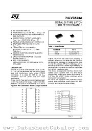 74LVC573A datasheet pdf ST Microelectronics