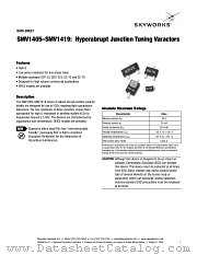 SMV1408-001 datasheet pdf Skyworks Solutions