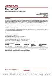 HD74LV166A datasheet pdf Renesas