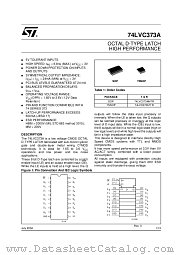 74LVC373A datasheet pdf ST Microelectronics