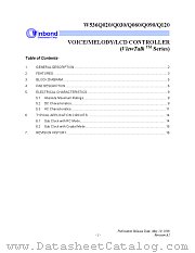 W536Q030 datasheet pdf Winbond Electronics