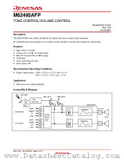 M62495AFP datasheet pdf Renesas