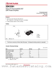 2SK3391 datasheet pdf Renesas