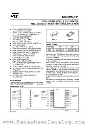 M54HC4051 datasheet pdf ST Microelectronics