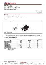 2SK3390 datasheet pdf Renesas