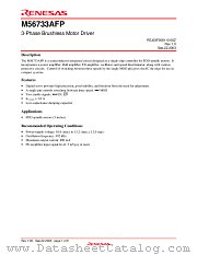 M56733AFP datasheet pdf Renesas