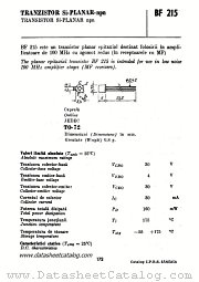 BF215 datasheet pdf IPRS Baneasa