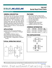 DS1337 datasheet pdf Dallas Semiconductor