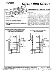 DG191 datasheet pdf Intersil