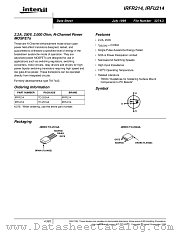 IRFU214 datasheet pdf Intersil