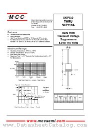 5KP110C datasheet pdf MCC