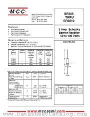 SR308 datasheet pdf MCC