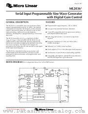 ML2036IP datasheet pdf Micro Linear