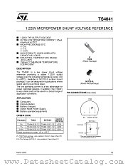 TS4041EILT-1.2 datasheet pdf SGS Thomson Microelectronics