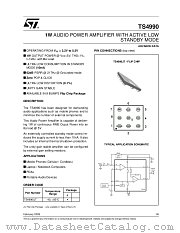 TS4990IJT datasheet pdf SGS Thomson Microelectronics