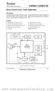 U209B3-FP datasheet pdf TEMIC