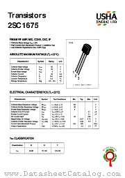 2SC1675 datasheet pdf USHA India LTD