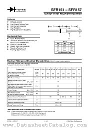 SFR154 datasheet pdf Won-Top Electronics