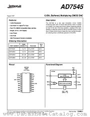 AD7545 datasheet pdf Intersil