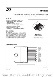 TDA9530 datasheet pdf ST Microelectronics